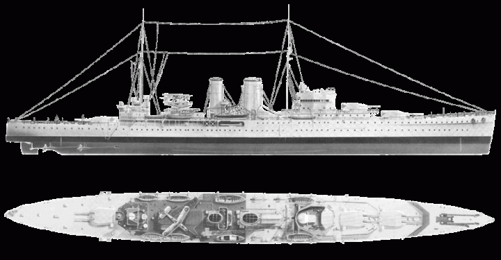 L'incrociatore pesante Exeter