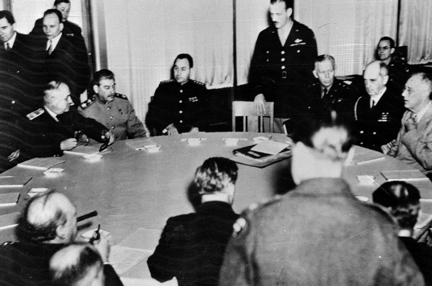 Il tavolo degli incontri a Yalta, febbraio 1945